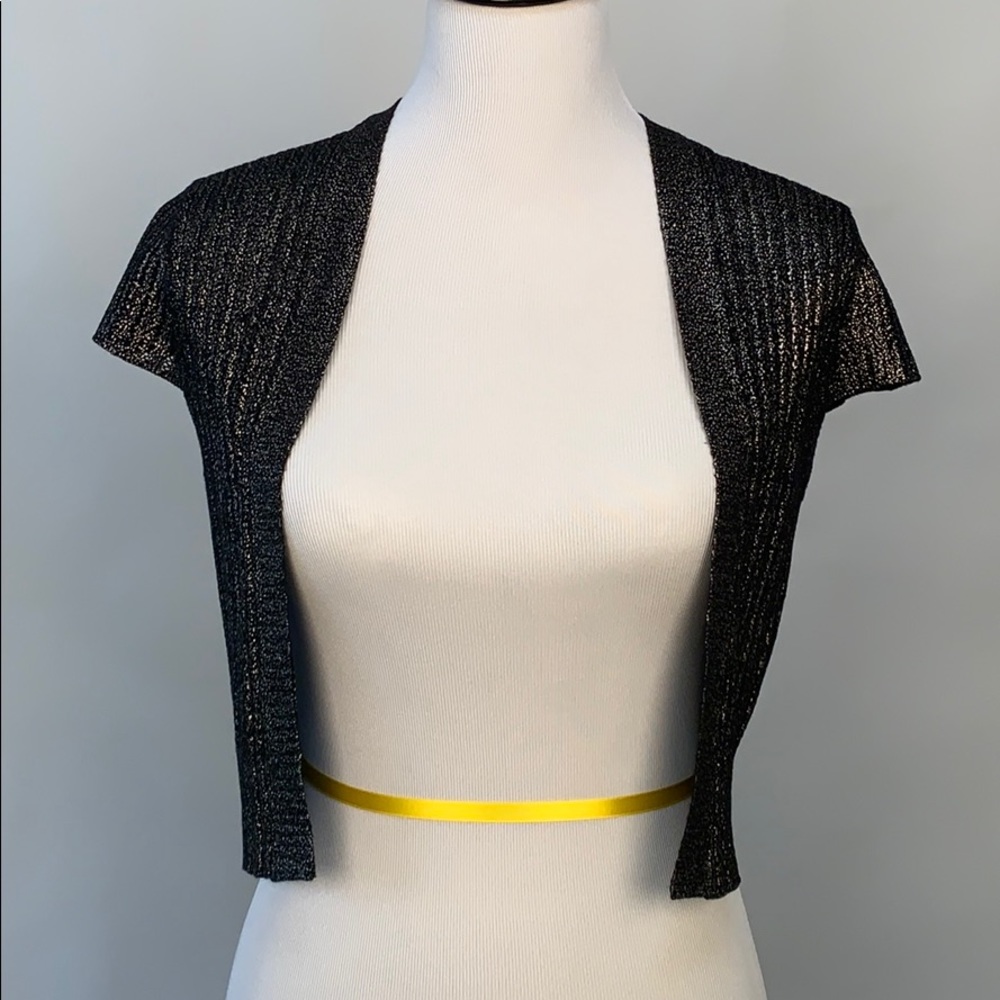 BCBG black + Silver Shrug cardigan